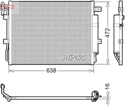 Радиатор кондиционера (конденсатор) DENSO DCN14003