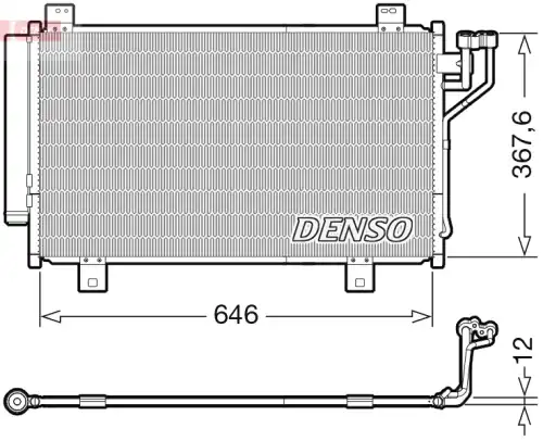 Радиатор кондиционера (конденсатор) DENSO DCN44012