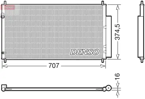 Радиатор кондиционера (конденсатор) DENSO DCN40025