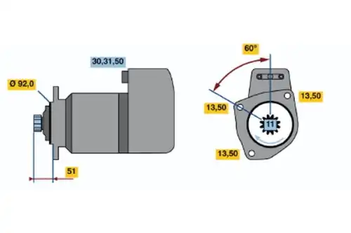 Стартер BOSCH 0 001 417 045