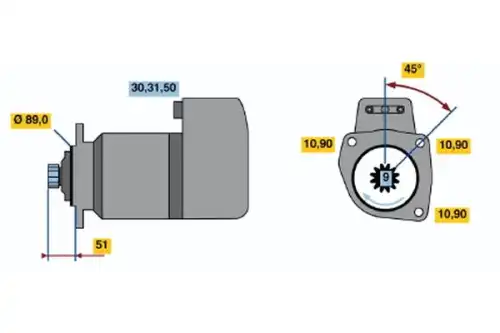 Стартер BOSCH 0 001 416 013