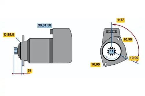 Стартер BOSCH 0 001 416 069