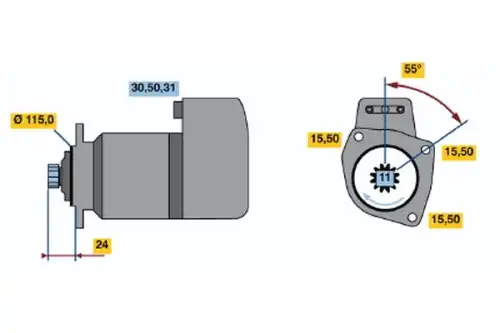 Стартер BOSCH 0 001 417 059