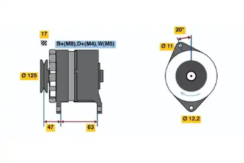 Генератор BOSCH 6 033 GB3 010