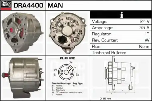 Генератор DELCO REMY DRA4400