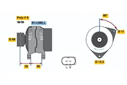 Генератор BOSCH 0 124 320 001
