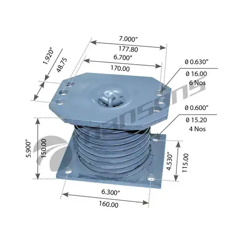 подушка рессоры Volv 900.360 MANSONS