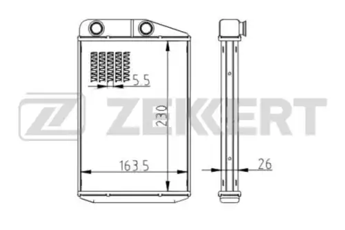 Радиатор печки ZEKKERT MK-5049