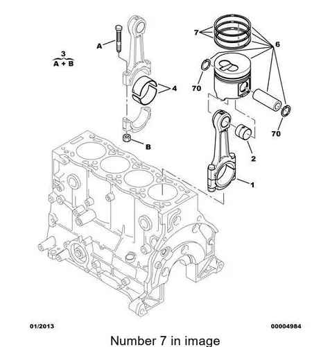 Кольцо поршневое DW8 0640 P0 PSA