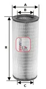 Фильтр воздушный SOFIMA S1060A