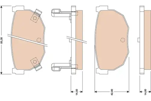 Колодки пер GDB3056 TRW