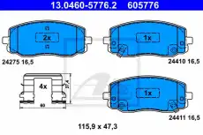 Тормозные колодки дисковые ATE 13.0460-5776.2