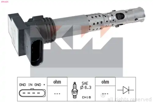 Катушка зажигания KW 470 431