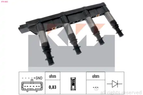 Катушка зажигания KW 470 483