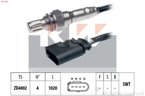 лямбда-зонд VW 497 361 KW