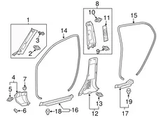 GARNISH ASSY, FR 6221076020B0 TOYOTA / LEXUS