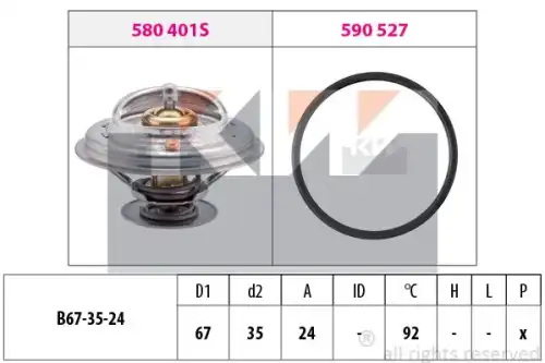 Термостат системы охлаждения KW 580 401