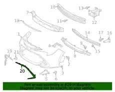 GARNISH, FR BUMPER, 5271212060 TOYOTA / LEXUS