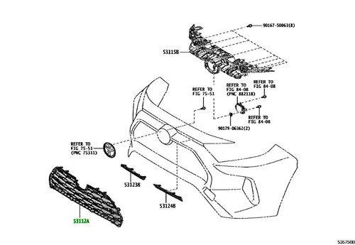 Решетка радиатора TOYOTA / LEXUS 5311242340