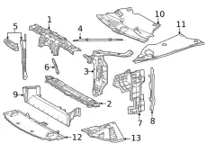 GUIDE, RADIATOR AIR, 1659377020 TOYOTA / LEXUS
