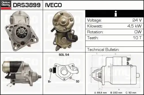 Стартер DELCO REMY DRS3899