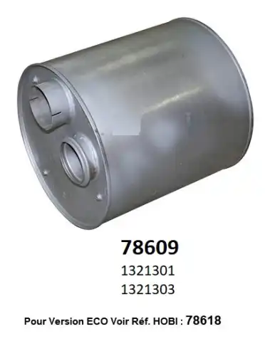 Бочка глушителя 95XF DAF/ 78609 HOBI