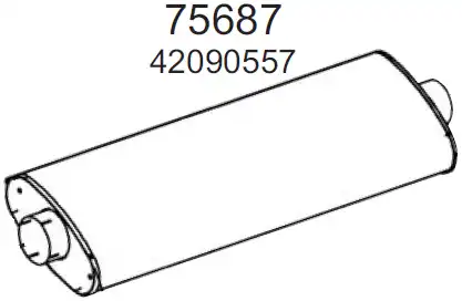 резонатор глушителя IVEC 75687 HOBI