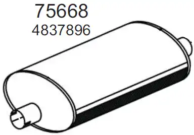 резонатор глушителя IVEC 75668 HOBI