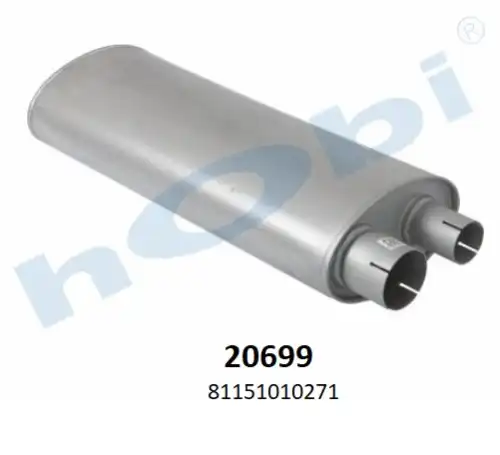 ГЛУШИТЕЛЬ MAN L2000/M2000 ОВАЛЬНЫЙ 20699 HOBI