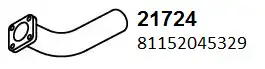 труба глушителя MAN 21724 HOBI