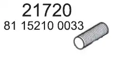 Гофра глушителя HOBI 21720 L= d=