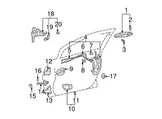 Ручка двери TOYOTA / LEXUS 6922048030A0