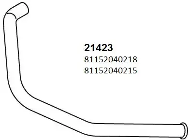 труба глушителя MAN 21423 HOBI