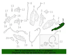 HANDLE ASSY, FR DOOR 69220WAA39 TOYOTA / LEXUS