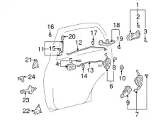 HANDLE ASSY, RR 6923035050 TOYOTA / LEXUS