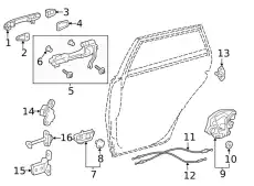 Ручка двери TOYOTA / LEXUS 6921147021D2
