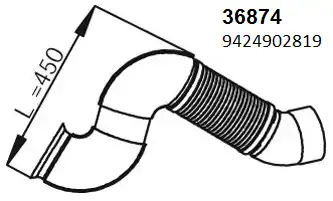 труба глушителя MB 36874 HOBI