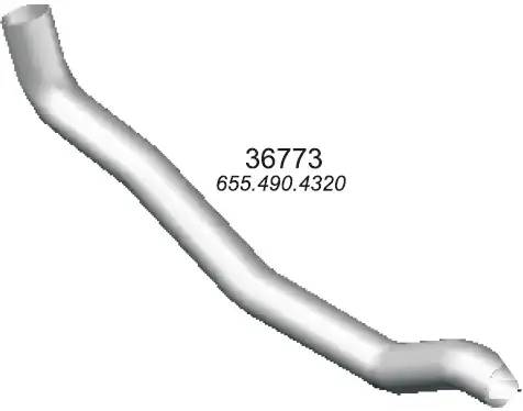 труба глушителя промежуточная MB 36773 HOBI