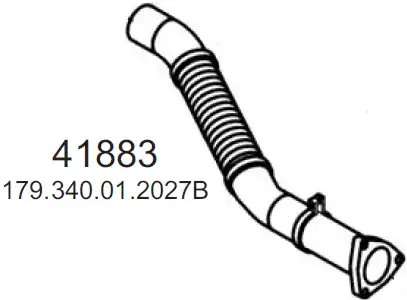 труба глушителя DAF 41883 HOBI