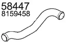 труба глушителя промежуточная Volv 58447 HOBI