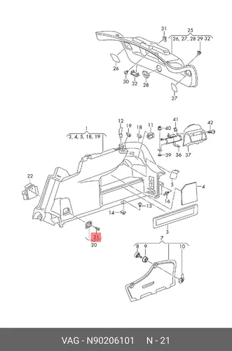 болт маховика Audi N90206101 VAG