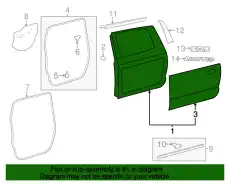 PANEL SUB-ASSY, RR 670030C122 TOYOTA / LEXUS