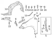 SHIELD SUB-ASSY, 5380612090 TOYOTA / LEXUS