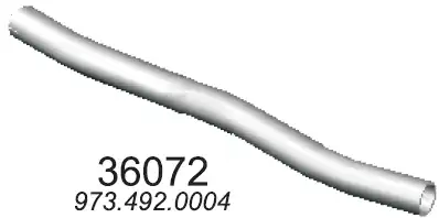 Труба глушителя MB 9734920004/36072 HOBI