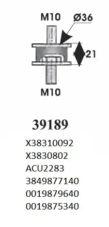 подушка глушителя MB 39189 HOBI