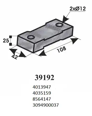 крепление глушителя MB 39192 HOBI