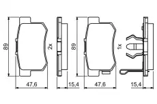Тормозные колодки дисковые BOSCH 0 986 494 233