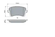 Тормозные колодки дисковые BOSCH 0 986 494 254