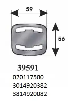 подушка глушителя MB 39591 HOBI