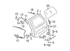 амортизатор багажника правый MB 211 980 14 64